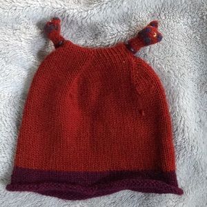 Little journeys hand knitted alpaca wool cap